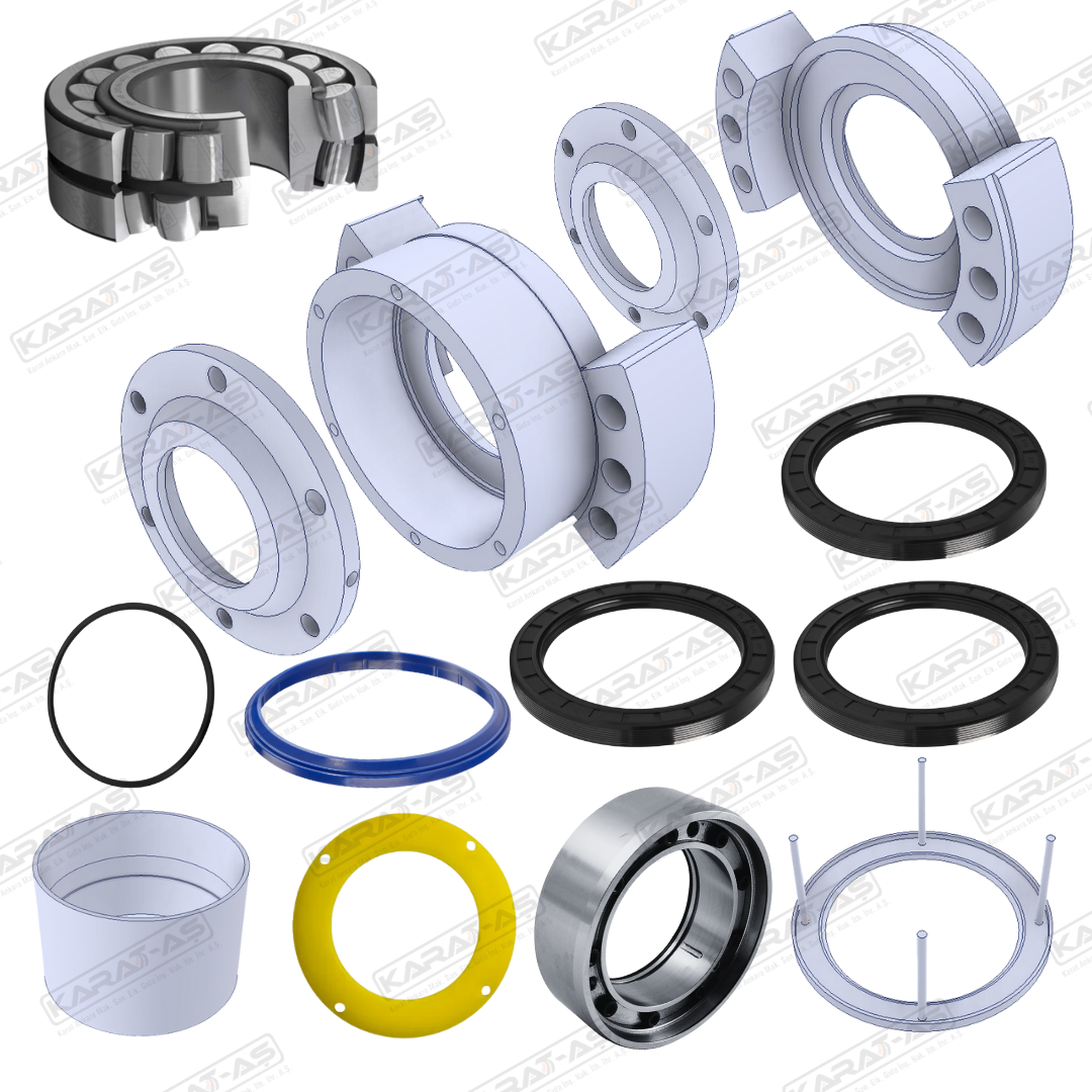 Mao 3000-4500 Redüktör Tarafı Komple Yatak Takımı